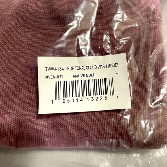 THREADS4THOUGHT Roe Tonal Cloud Wash Hoodie (Mauve Multi) - Picture 3 of 3